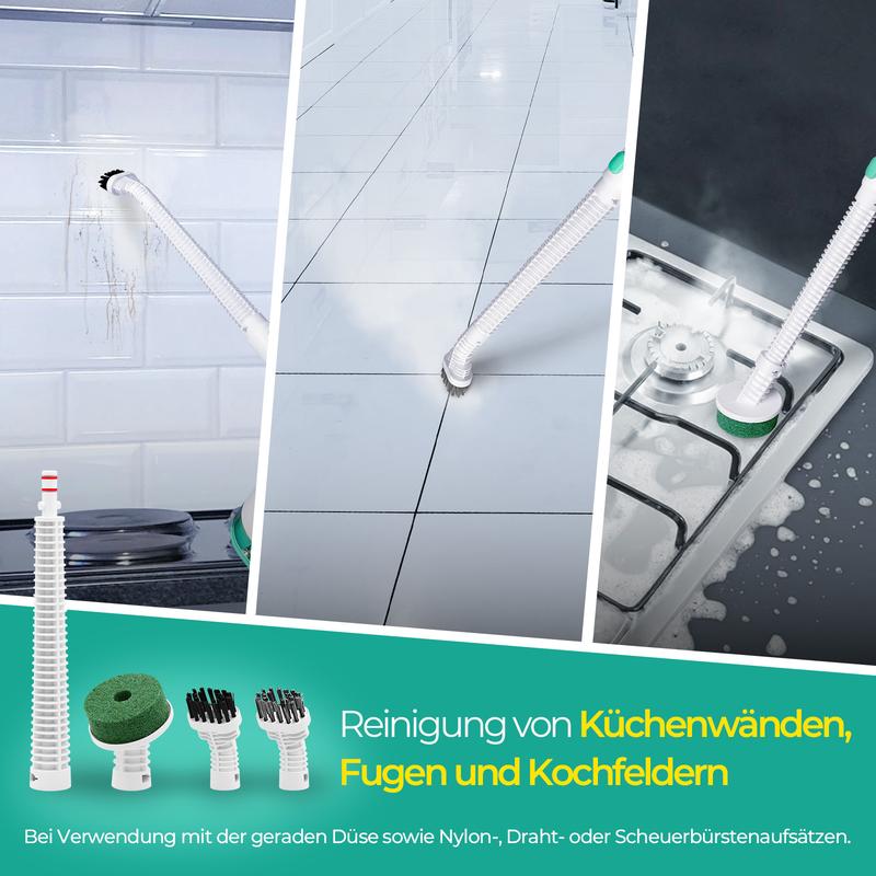 Redhut Hand-Dampfmopp 13 in 1 mit abnehmbarem 375 ml Wassertank, 15 Sek. Schnellaufheizung, 230°F Dampf, längeres Reinigen, 3 m Kabel; ideal für Holz, Fliesen, Teppiche, Fugen, Glas, Küche, Bad & Sofas