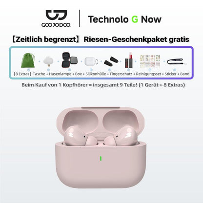 【Versandkostenfrei (Limitiert)】9-in-1 Limitiertes Geschenkpaket – GOOJODOQ J206 Bluetooth 5.3 Geräuschunterdrückende Ohrhörer, Lautstärkeverstärker, Sicherer Sitz, Ultraleicht, HD-Stereoklang